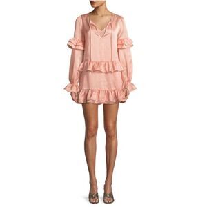 Tularosa "Darla" Polka Dot Ruffle Mini Dress S